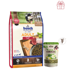  Bosch Adult с  Ягненком и Рисом + Топпинг Фреш Шнауце(0,2кг)  3кг
