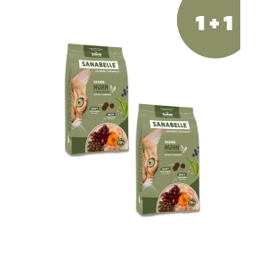Sanabelle Grande (Санабелль Гранде НОВАЯ УПАКОВКА) - корм с большой гранулой для кошек крупных пород, 0.4кг+0.4кг