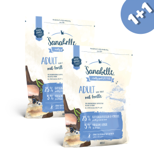 Sanabelle Adult with trout (Санабелль Эдалт с Форелью) - корм для кошек 0.4кг+0.4кг