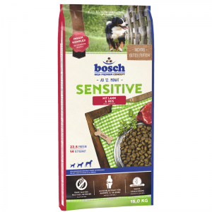 Bosch Sensitive с Ягненком и Рисом для собак склонных к аллергии 15кг