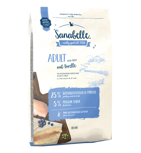 Sanabelle Adult with trout (Санабелль Эдалт с Форелью) - корм для кошек 5*2кг