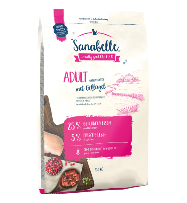 Sanabelle Adult with poultry (Санабелль Эдалт с птицей) - корм для кошек 10кг