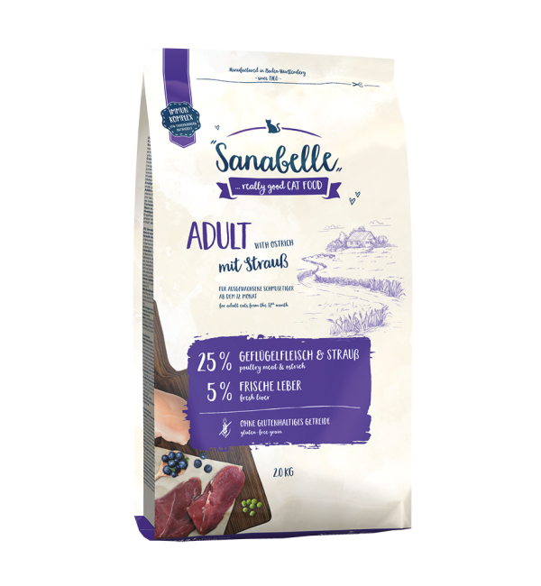 Sanabelle Adult with ostrich (Санабелль Эдалт со страусом ) - корм для кошек 2кг