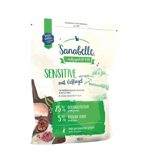 Sanabelle Sensitive with poultry (Санабелль Сенсетив с птицей)+ подарок, 0.4кг