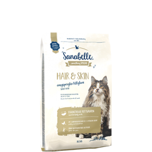 Корм для здоровой шерсти и кожи у взрослых кошек от года  Sanabelle Hair & Skin (Санабелль Хэа Скин) 0.4кг
