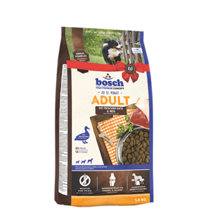 Bosch Adult with duck & rice (Бош Утка с рисом) корм для взрослых пород собак с чувствительным пищеварением 15кг