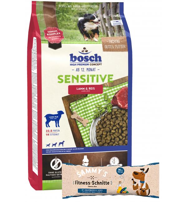 Bosch Sensitive Lamm & Reis  ( Бош Сенсетив Ягненок с Рисом ) Корм  для взрослых собак склонных к аллергии 1кг