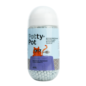 Potty-Pot Дезодорирующие гранулы (шарики) для кошачьих туалетов 450 гр Горная Свежесть