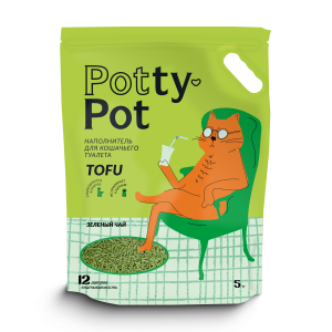 Potty-Pot Зеленый чай наполнитель ТОФУ 5кг(12л)