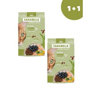 Sanabelle No Grain (Санабелль Беззерновой с курицей НОВАЯ УПАКОВКА) - корм для кошек, 0.4+0.4кг