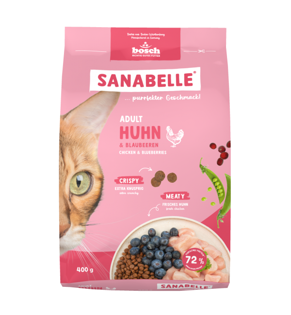 Sanabelle Adult with poultry (Санабелль Эдалт с курицей) НОВАЯ УПАКОВКА корм для кошек, 0.4кг