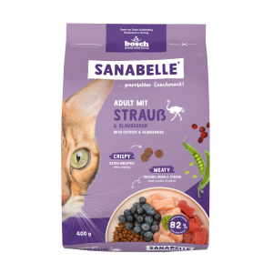 Sanabelle Adult with ostrich (Санабелль Эдалт со страусом НОВАЯ УПАКОВКА ) - корм для кошек 0.4кг