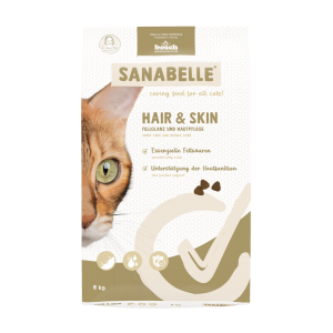 Sanabelle Hair & Skin (Санабелль Хэа Скин НОВАЯ УПАКОВКА) - корм для здоровой шерсти и кожи у  кошек , 8кг
