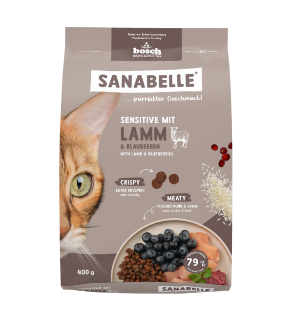 Sanabelle Sensitive with Lamb (Санабелль Сенсетив с ягненком) НОВАЯ УПАКОВКА - корм для кошек, 0.4кг