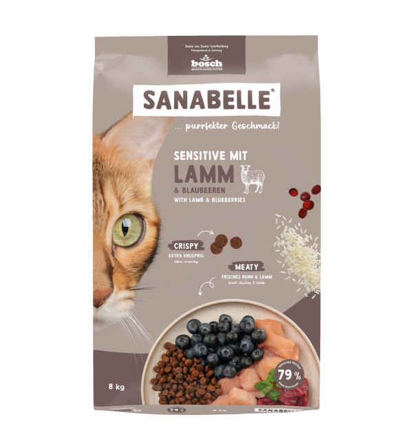 Sanabelle Sensitive with Lamb (Санабелль Сенсетив с ягненком) НОВАЯ УПАКОВКА - корм для кошек, 8кг