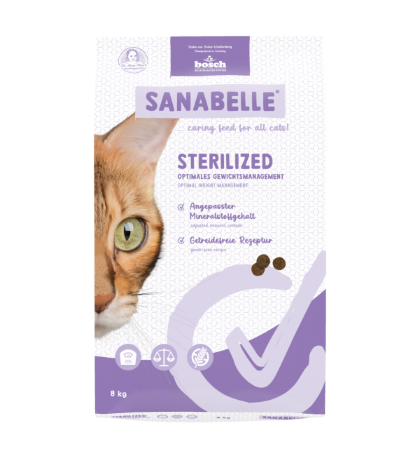 Sanabelle Sterilized (Санабелль Стерилайз) НОВАЯ УПАКОВКА - корм для стерилизованных кошек , 8кг