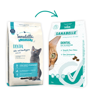 Sanabelle Dental (Санабелль Дентал)НОВАЯ УПАКОВКА - корм для чистки зубов и удаления зубного налета у кошек + подарок,  0.4кг
