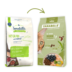 Sanabelle No Grain (Санабелль Беззерновой с курицей НОВАЯ УПАКОВКА) - корм для кошек+игрушка, 2кг