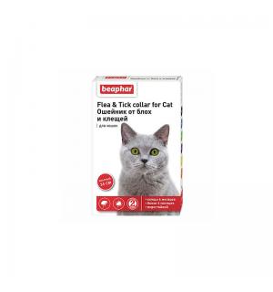 Ошейник Beaphar Flea & Tick collar for Cat от блох и клещей для кошек красный