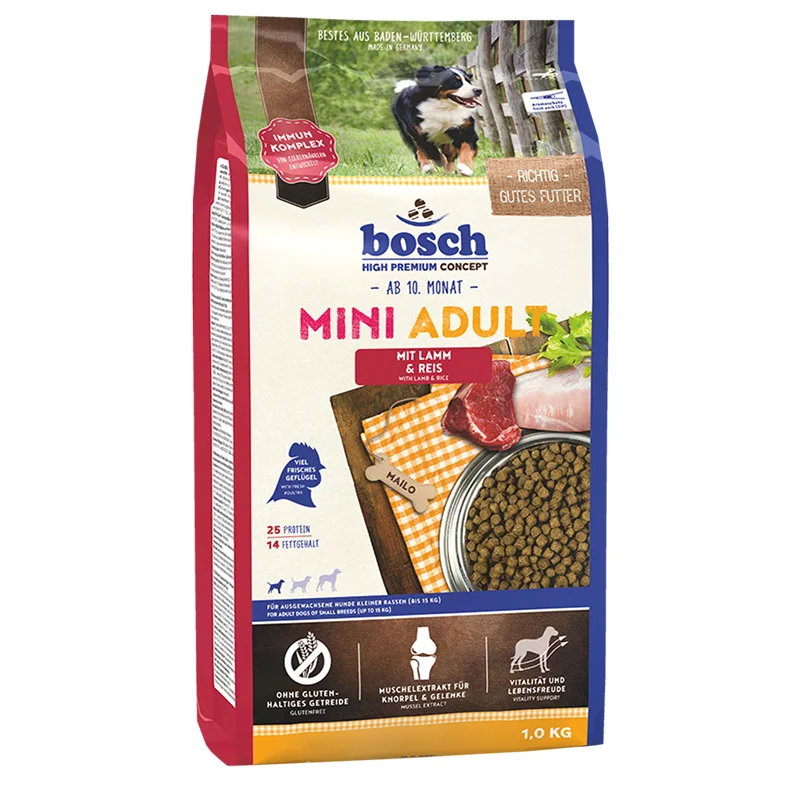 Bosch Mini Adult с Ягненком и Рисом для собак мелких пород