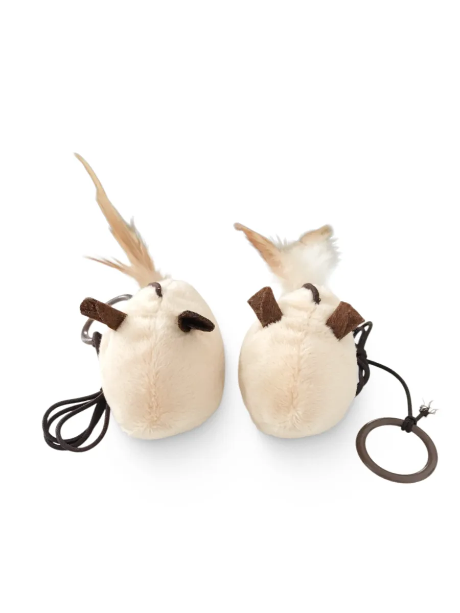 Набор Мышка на резинке плюшевая 7,5 см (5 шт в уп)