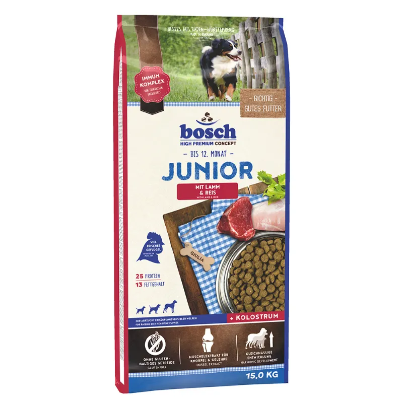 Bosch Junior с Ягненком и Рисом для щенков
