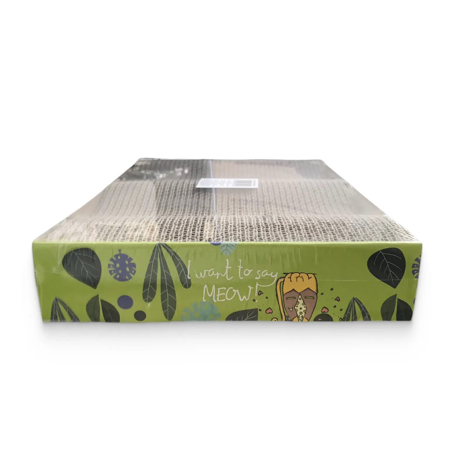 Картонная когтеточка для кошек прямоугольная/дно